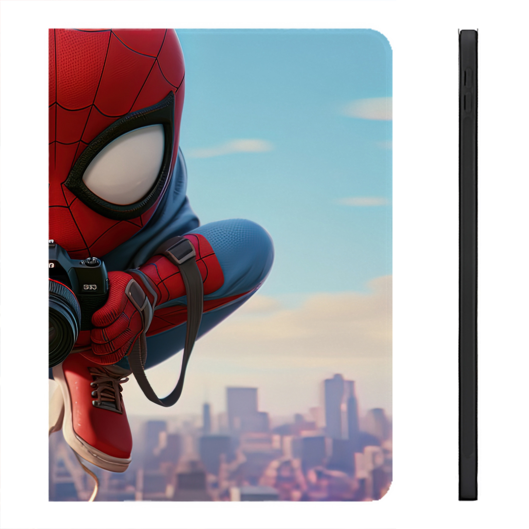 （画像用） Spider Man スパイダーマン IPadケース ペンホルダー付き ブックスタイルデザイン